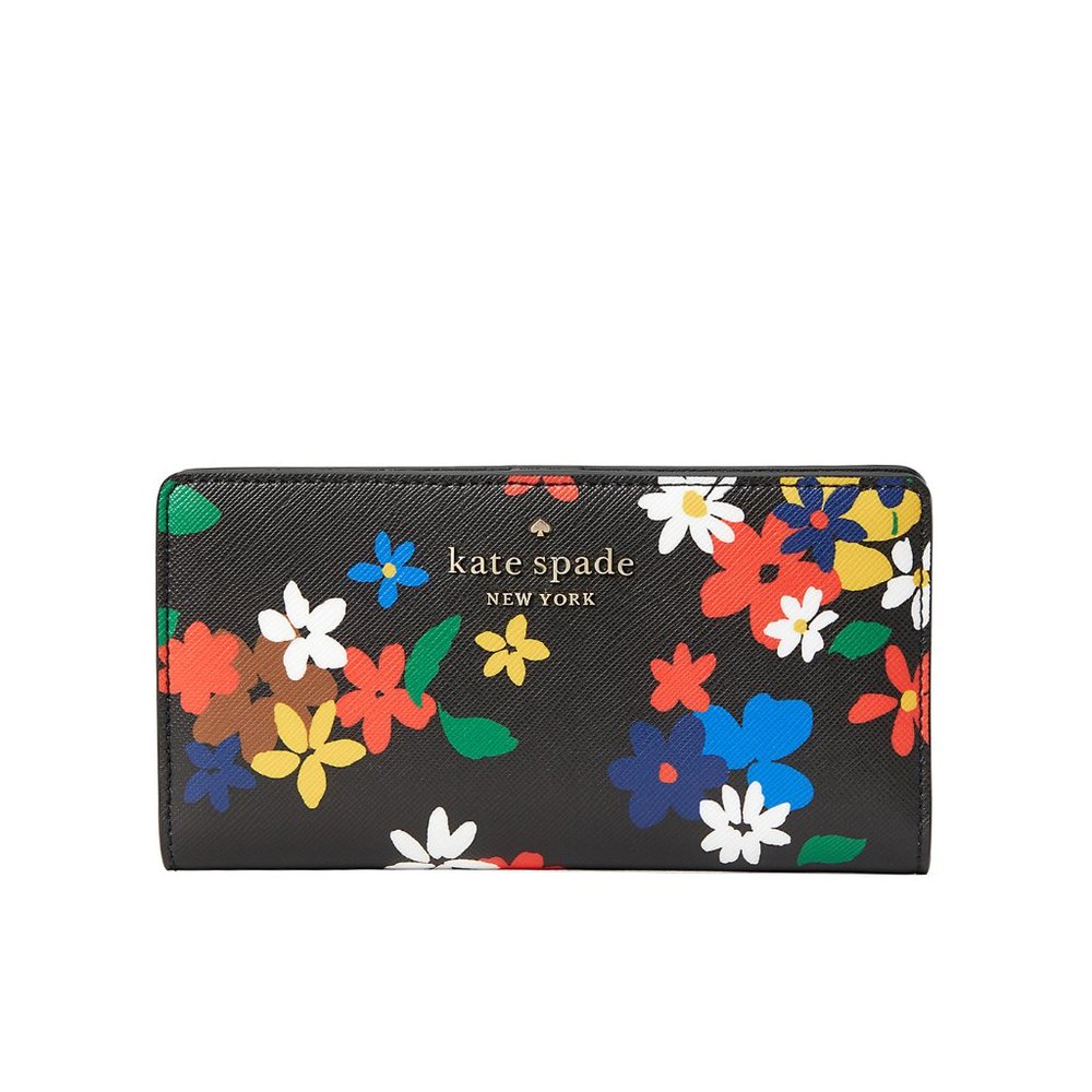 Staci Sailing Floral Large Slim Bifold Wallet